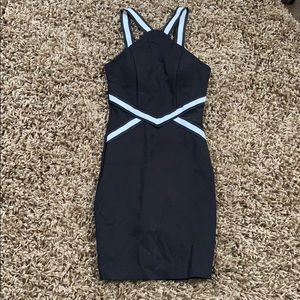 Black and White Bodycon Dress